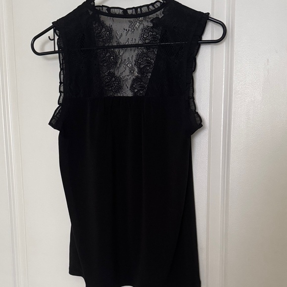 Express Black Lace Sleeveless Top - Picture 7 of 7